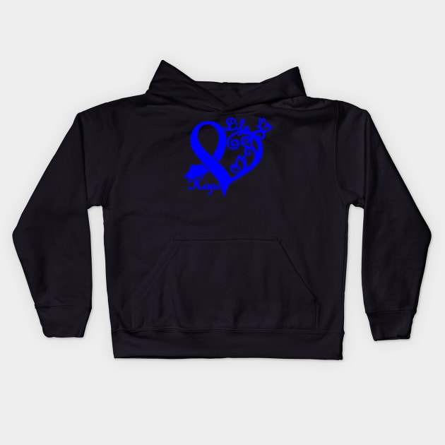 Heart awareness ribbon Kids Hoodie by CaitlynConnor